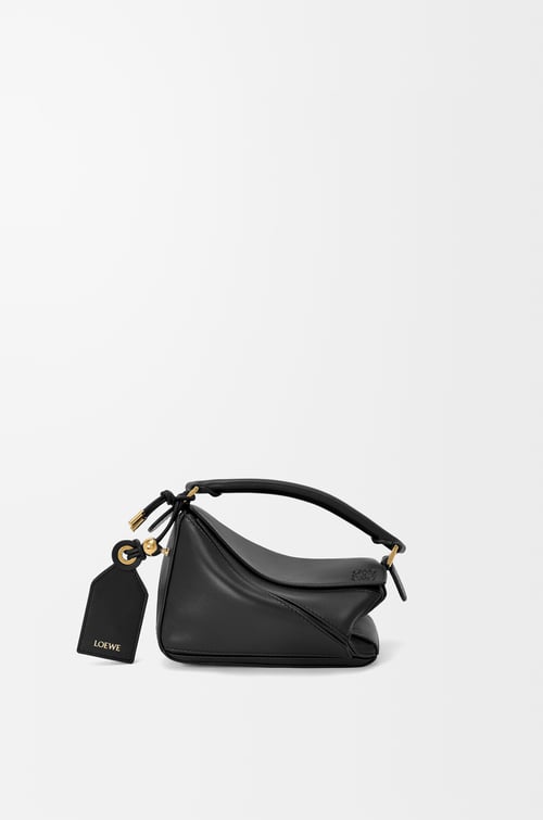 LOEWE Mini sac Featherlight Puzzle en cuir d'agneau nappa Noir