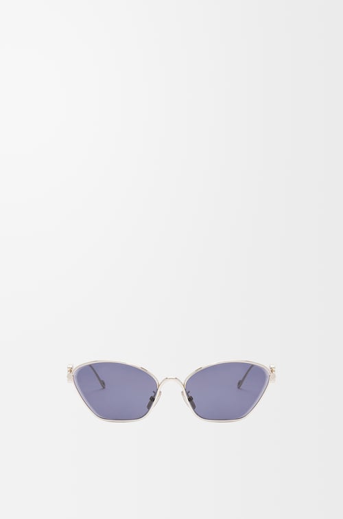 LOEWE Lunettes de soleil hexagonales Anagram Bleu Uni